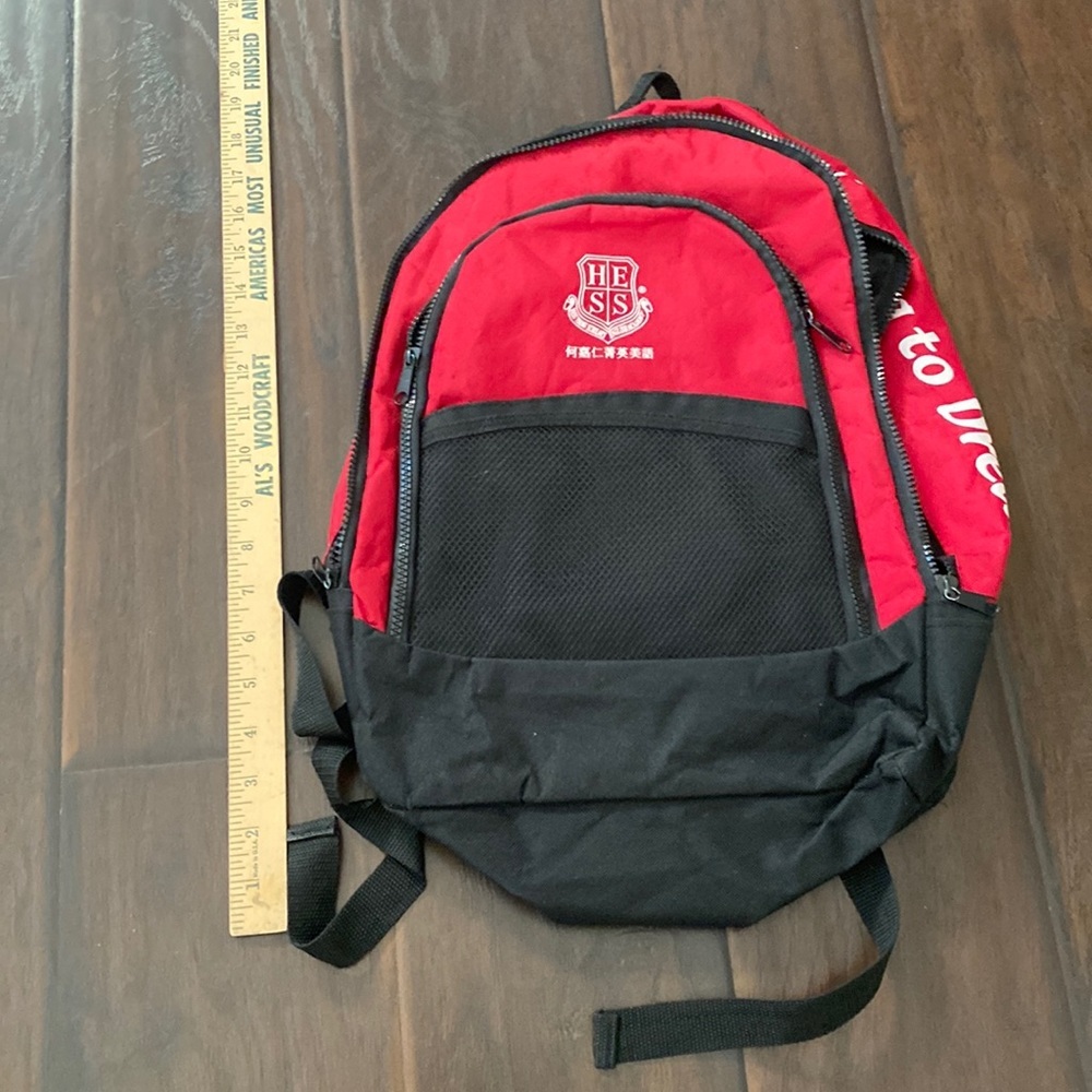 Red Black Preowned Backpack Lightweight